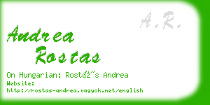 andrea rostas business card